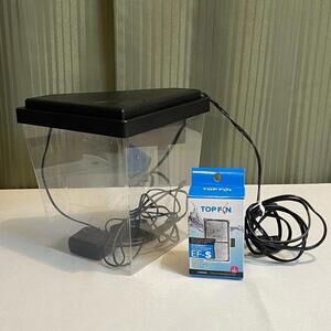 1 Gallon Fish Tank with Filter and Lid with Light